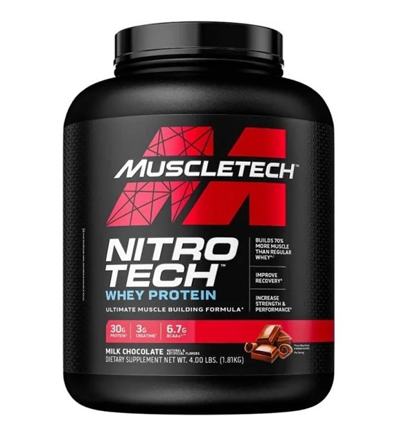 MuscleTech NitroTech Syrovátkové peptidy mléčná čokoláda - 1810 g