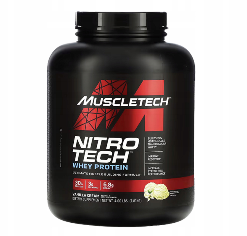 MuscleTech Nitro Tech Białko o smaku waniliowym - 1810 g