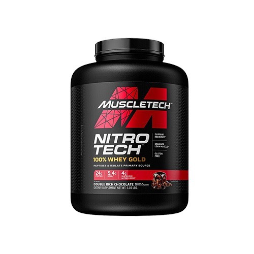 MuscleTech Nitro Tech Białko 100 % whey gold o smaku potrójna czekolada - 2270 g