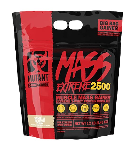 PVL Mutant Mass Extreme 2500 Gainer, lody waniliowe - 5450 g