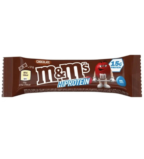 M&M's Hi-Protein, Baton białkowy, czekolada, karmel & M&M's - 51 g