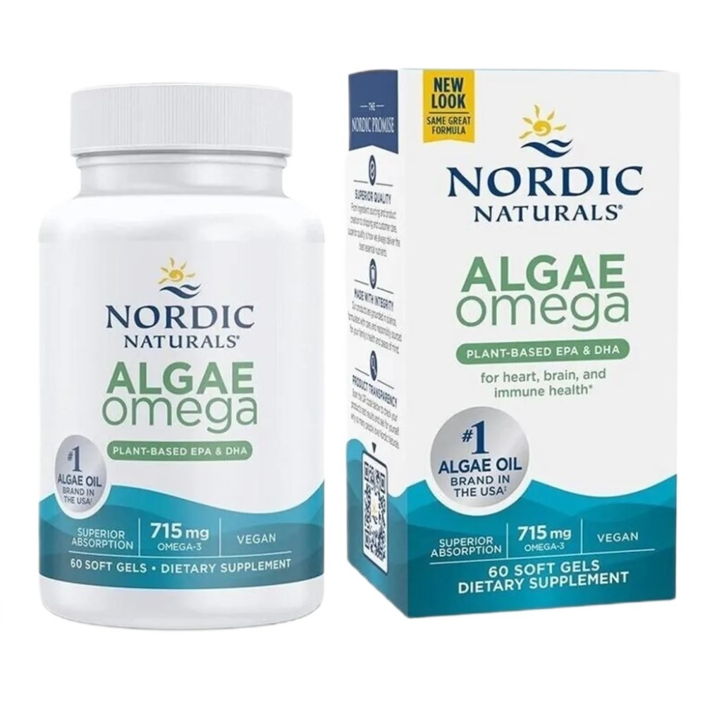 Nordic Naturals Algae Omega 715 mg (Omega-3 z alg) - 60 kapsułek