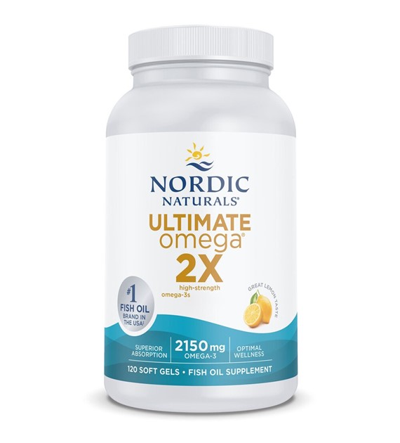 Nordic Naturals Ultimate Omega 2X smak cytrynowy - 120 kapsułek