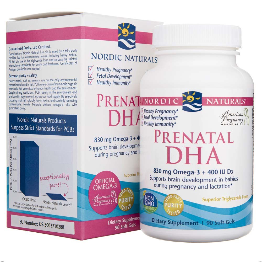 БАД «Nordic Naturals» Prenatal DHA, 830 мг, 90 капсул