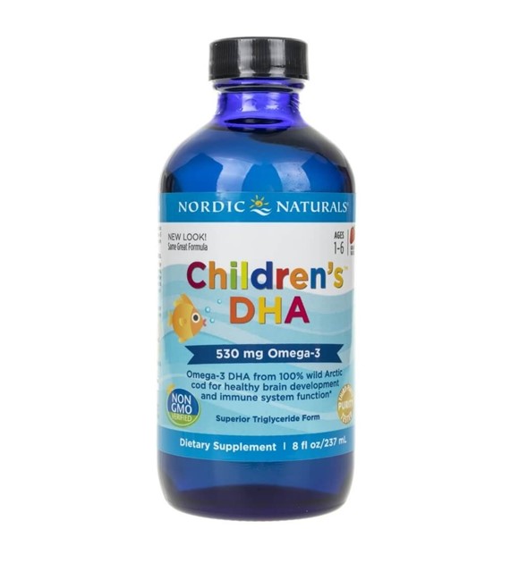 Nordic Naturals Children's DHA dla dzieci o smaku truskawkowym - 237 ml