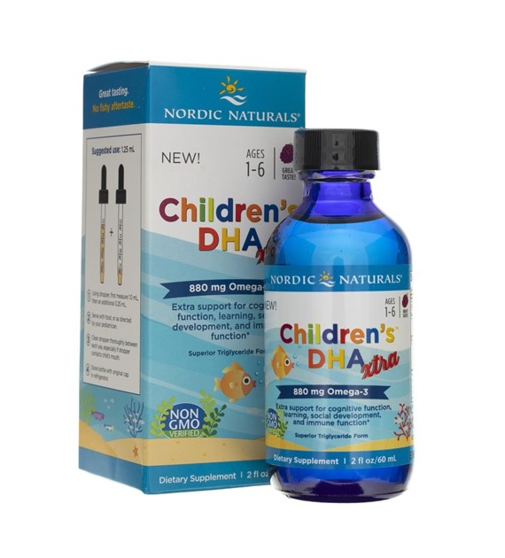 Nordic Naturals DHA Xtra für Kinder, Beerengeschmack - 60 ml