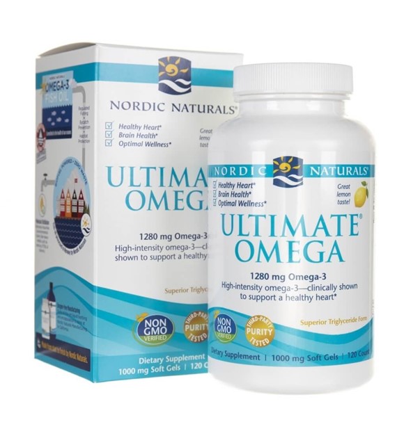 Nordic Naturals Ultimate Omega, citronová příchuť - 120 měkkých gelů