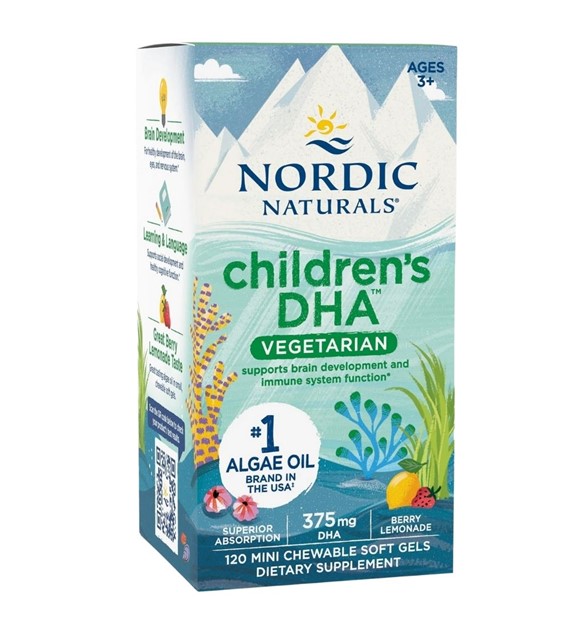 Nordic Naturals Children's DHA Vegetarian - 120 mini kapsułek