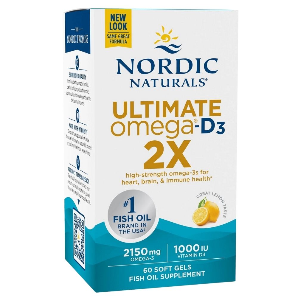 Nordic Naturals Ultimate Omega-D3 2X, cytryna - 60 kapsułek