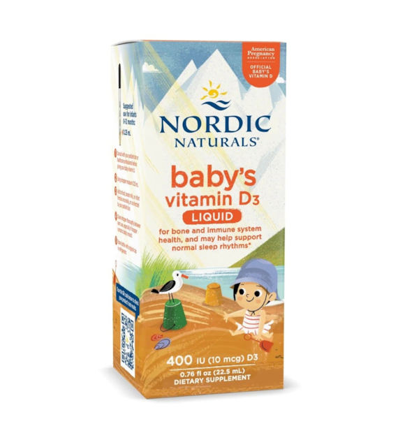 Nordic Naturals Witamina D3 400 IU dla niemowląt - 22,5 ml