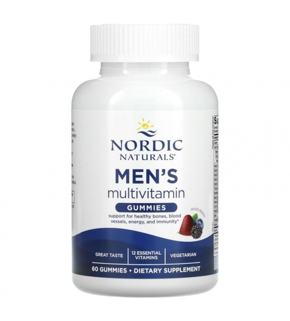 Nordic Naturals Multiwitamina dla mężczyzn, miks jagód - 60 żelek