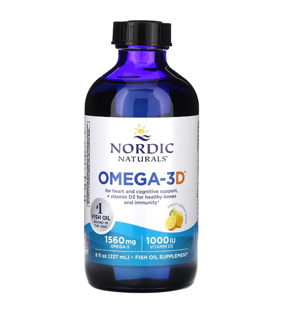 Nordic Naturals Omega-3D 1560 mg cytrynowy - 237 ml