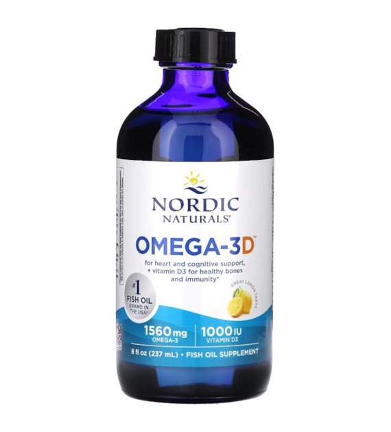 Nordic Naturals Omega-3D 1560 mg cytrynowy - 237 ml