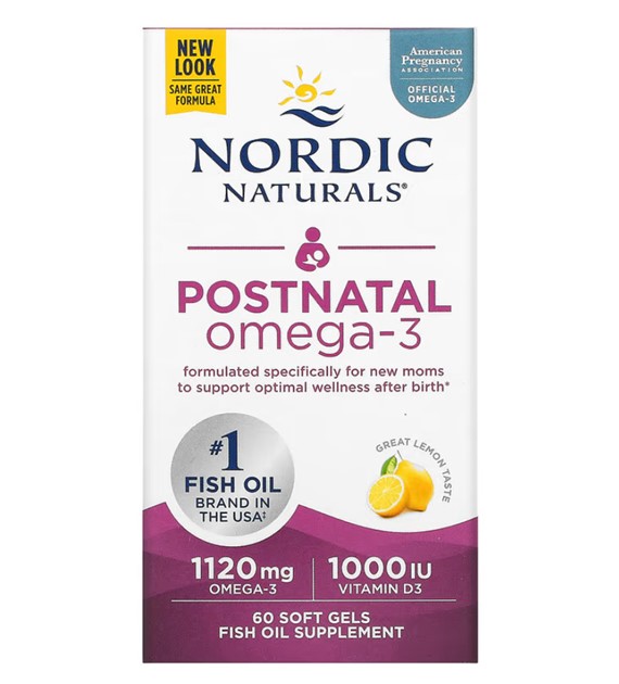 Nordic Naturals Postnatal Omega-3 Lemon 560 mg - 60 Softgel