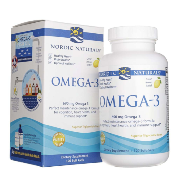 Nordic Naturals Omega-3 690 mg smak cytrynowy - 120 kapsułek