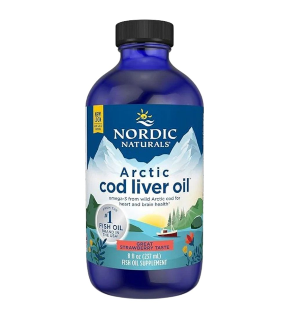 Nordic Naturals Olej z wątroby dorsza arktycznego truskawkowy - 237 ml