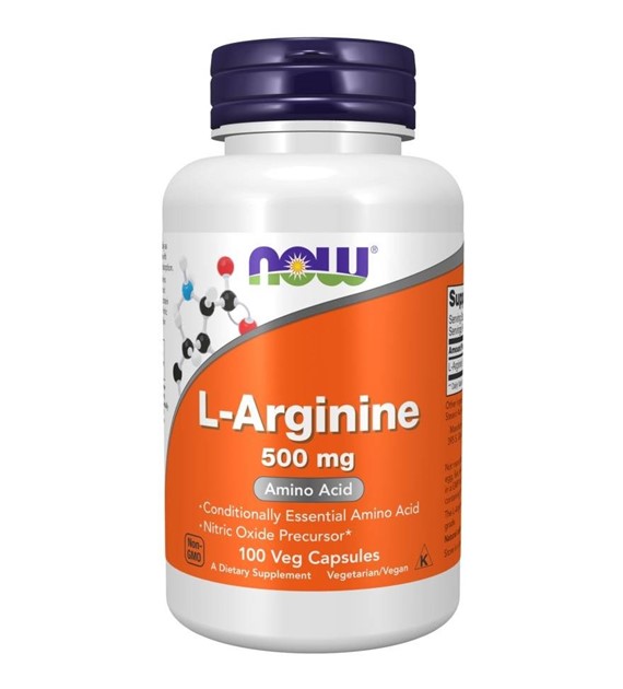 Now Foods L-Arginina 500 mg - 100 kapsułek