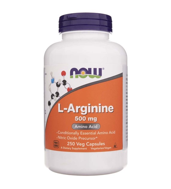 Now Foods L-Arginin 500 mg - 250 pflanzliche Kapseln