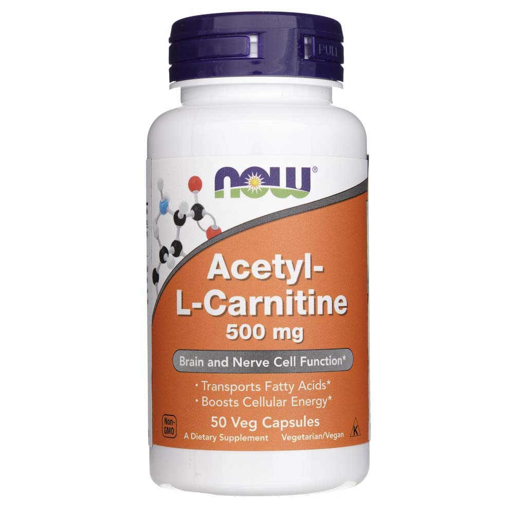 Now Foods Acetyl-L-Carnitin 500 mg - 50 pflanzliche Kapseln