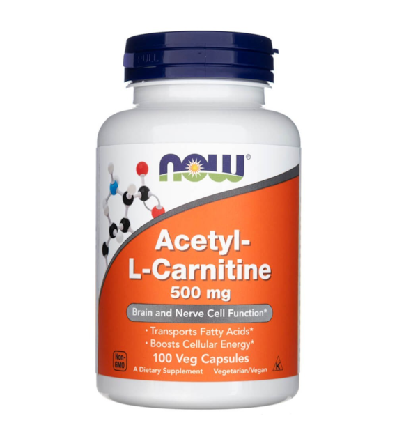 Now Foods Acetyl-L-Carnitine 500 mg - 100 Veg Capsules
