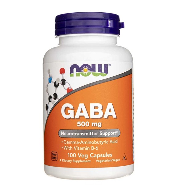 Now Foods GABA 500 mg - 100 vegetarische Kapseln