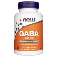 Now Foods GABA 750 mg - 100 vegetarische Kapseln