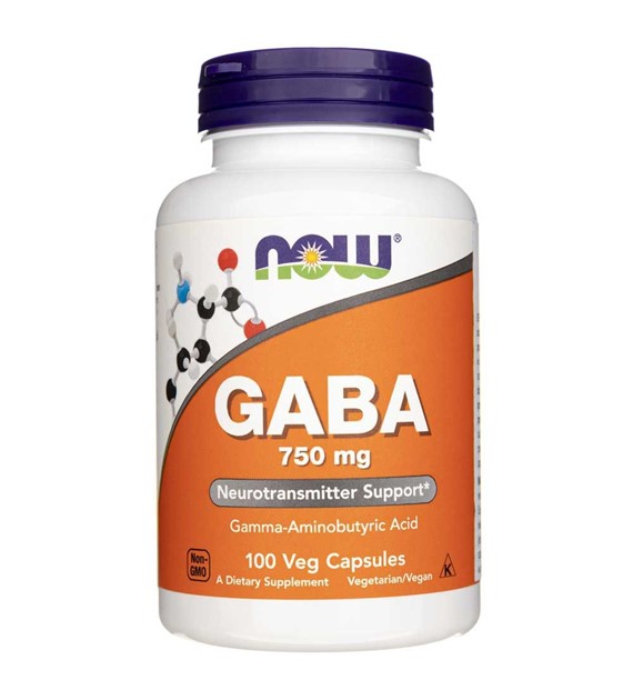 Now Foods GABA 750 mg - 100 veg. kapslí