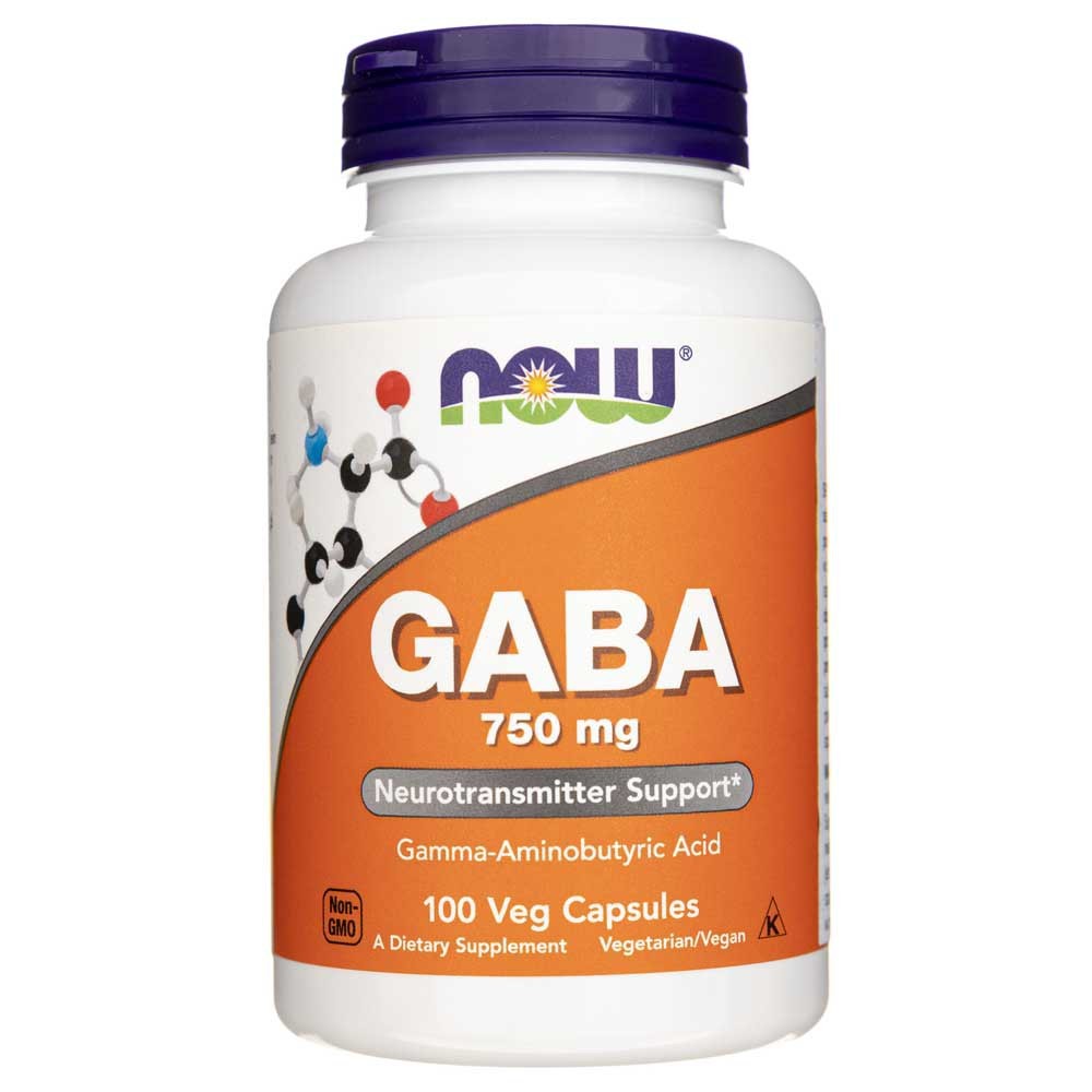 Now Foods GABA 750 mg - 100 veg. kapslí