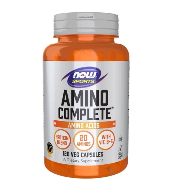 Now Foods Sports Amino Complete, Kompleks aminokwasów - 120 kapsułek