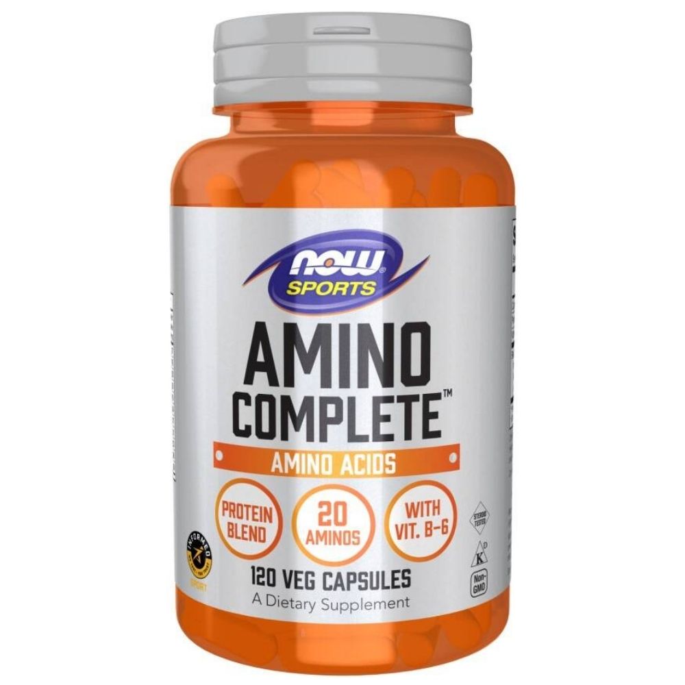 Now Foods Sports Amino Complete, Kompleks aminokwasów - 120 kapsułek