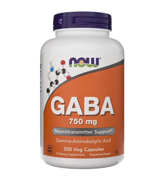 Now Foods GABA 750 mg - 200 Veg Capsules