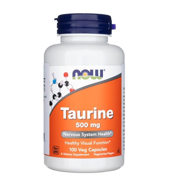 Now Foods Taurin 500 mg - 100 pflanzliche Kapseln