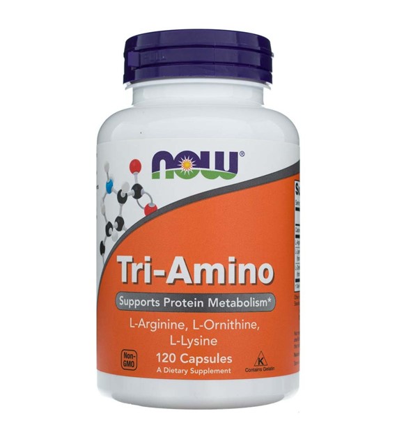 Now Foods Tri-Amino (L-arginin, L-ornitin, L-lysin) - 120 kapslí