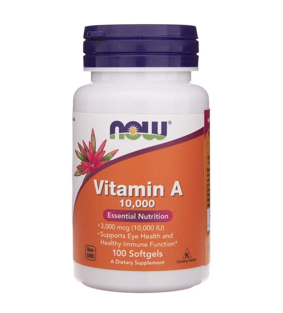 Now Foods Vitamin A 10000 IU - 100 Weichkapseln