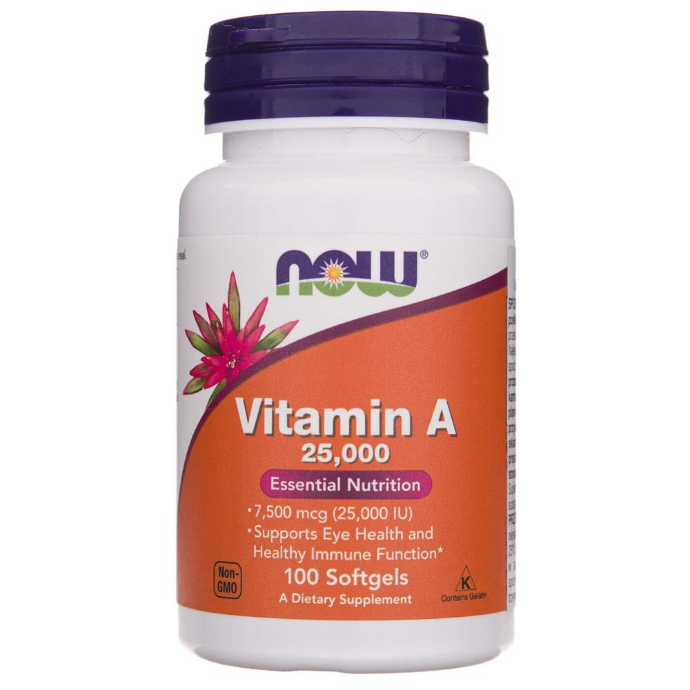 Now Foods Vitamin A 7500 mcg - 100 Weichkapselnn