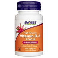 Now Foods Vitamin D3 2000 IU - 120 Weichkapseln