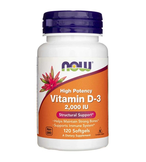 Now Foods Vitamin D3 2000 IU - 120 Weichkapseln