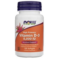 Now Foods Vitamin D3 5000 IU - 120 Weichkapseln