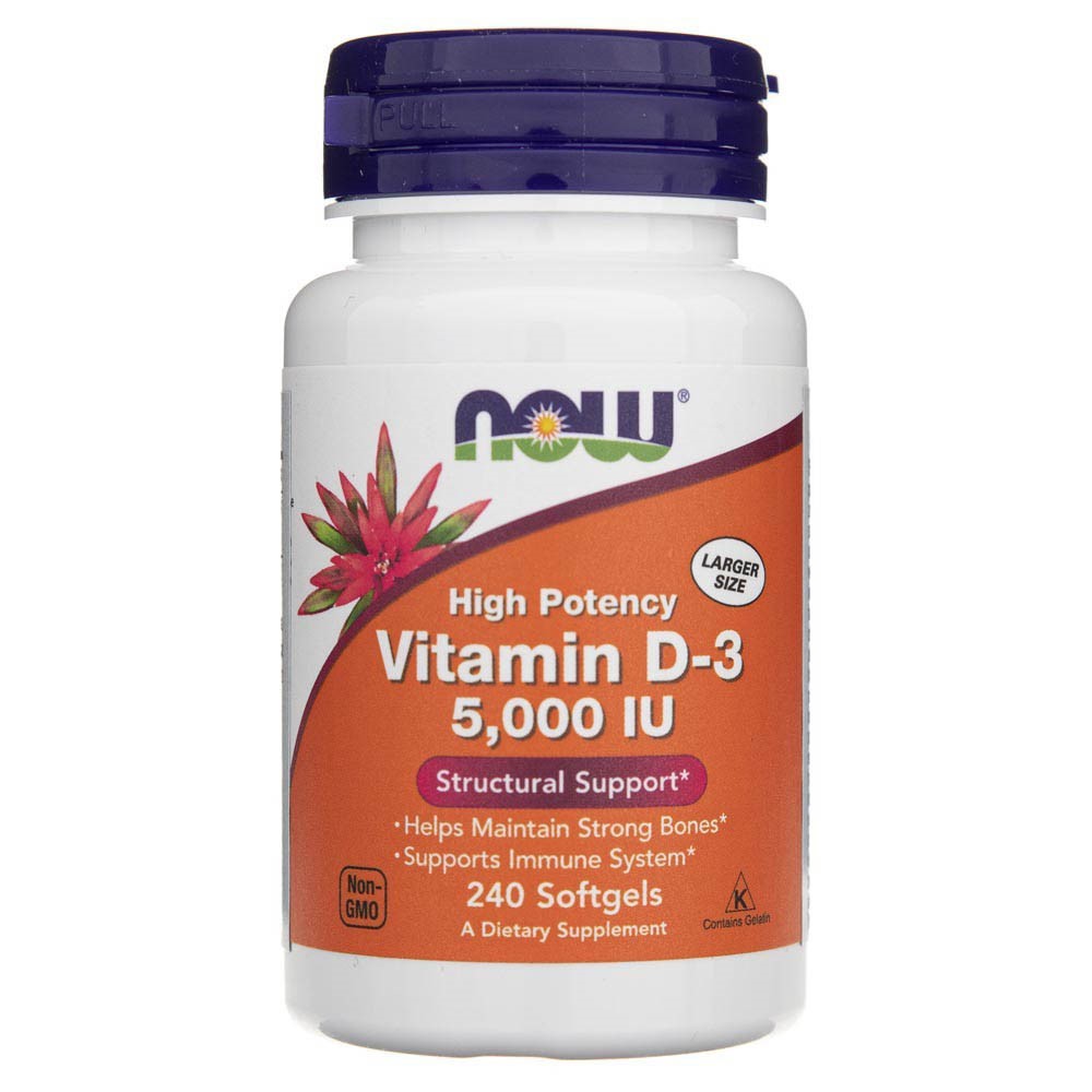 Now Foods Vitamin D3 5000 IU - 240 Softgels