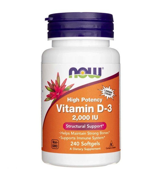 Now Foods Vitamin D3 2000 IU - 240 Weichkapseln