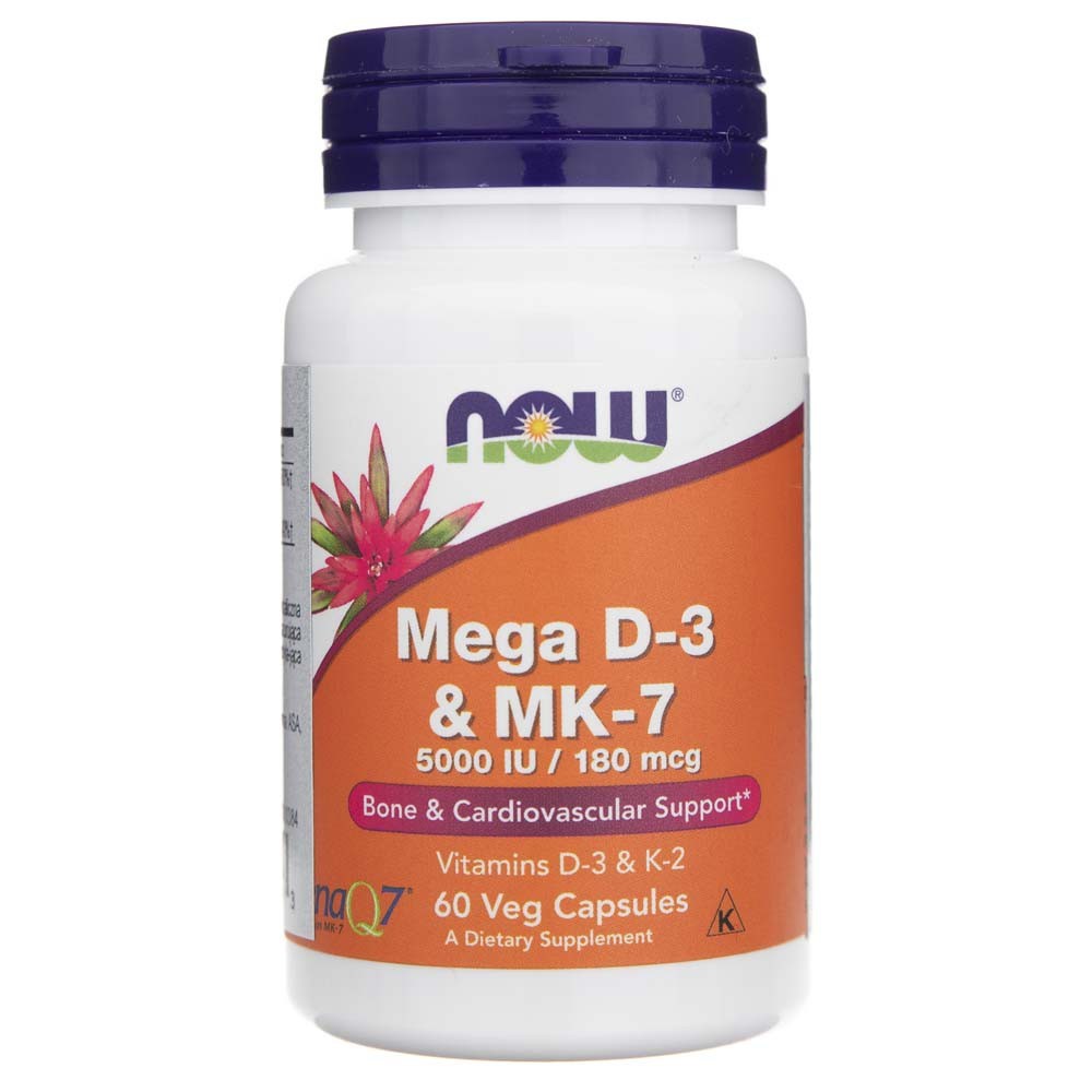 Now Foods Mega D3 i K2 MK-7 - 60 kapsułek