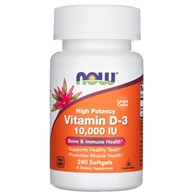 Now Foods Vitamin D3 250 mcg (10000 IU) - 240 Weichkapseln