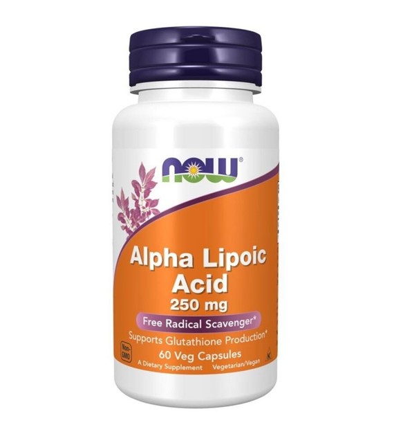 Now Foods ALA Kwas Alfa Liponowy 250 mg - 60 kapsułek