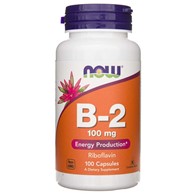 Now Foods Vitamina B2 100 mg - 100 pflanzliche Kapseln