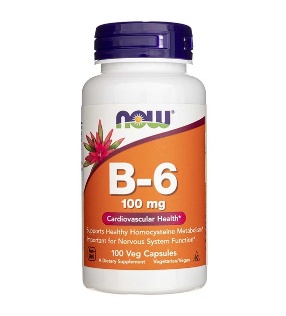 Now Foods Vitamin B-6 100 mg - 100 vegetarische Kapseln