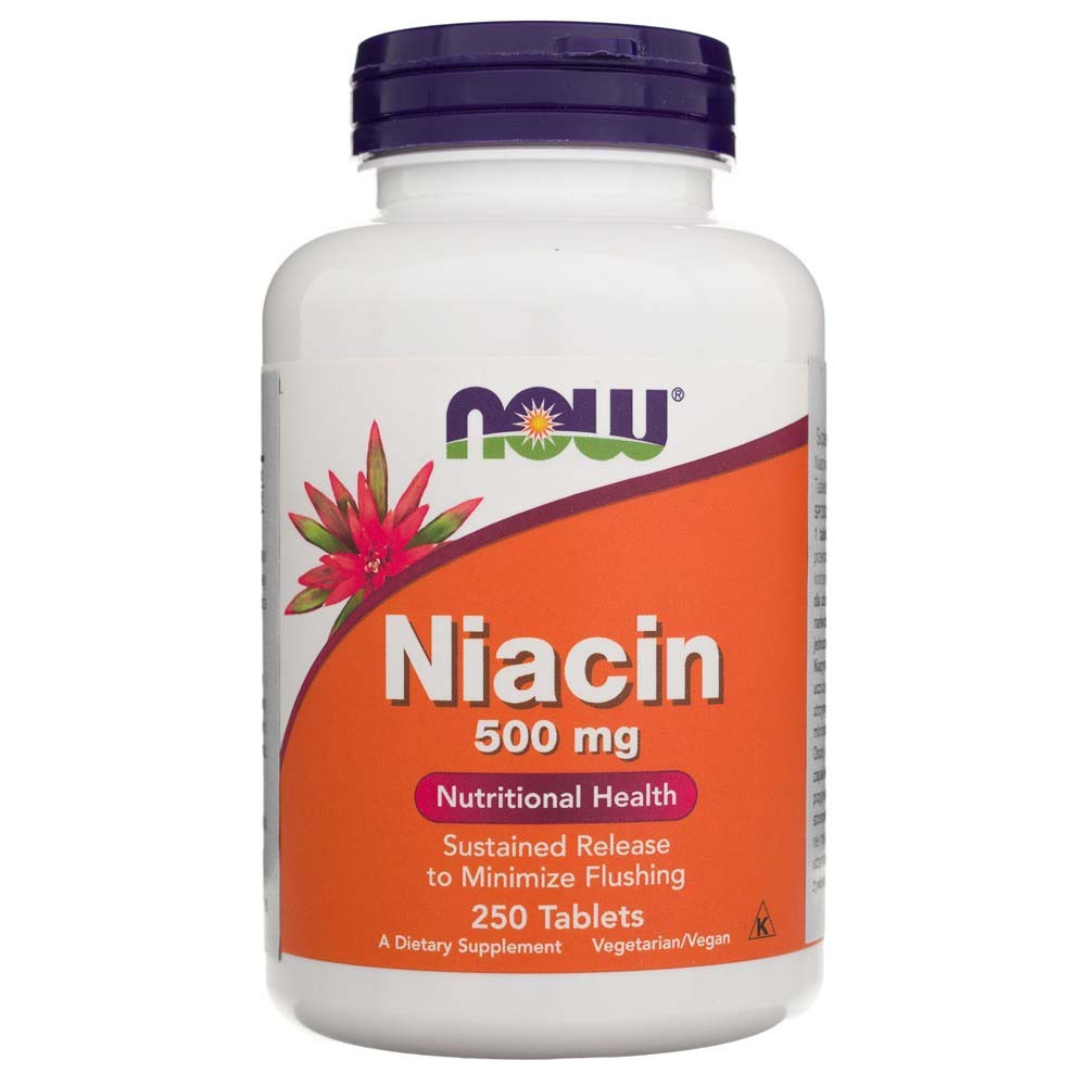 Now Foods Niacin 500 mg - 250 Tabletten