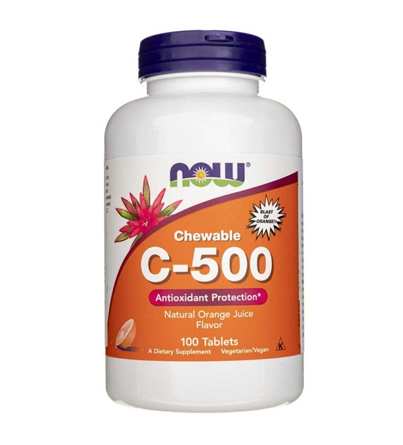 Now Foods Vitamin C-500 Orange Kautabletten - 100 Tabletten