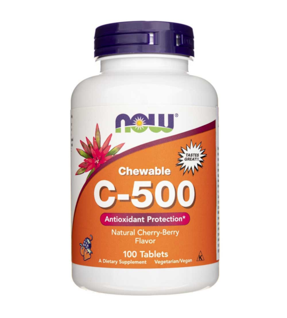 Now Foods Vitamin C-500 Cherry Chewable - 100 Tablets