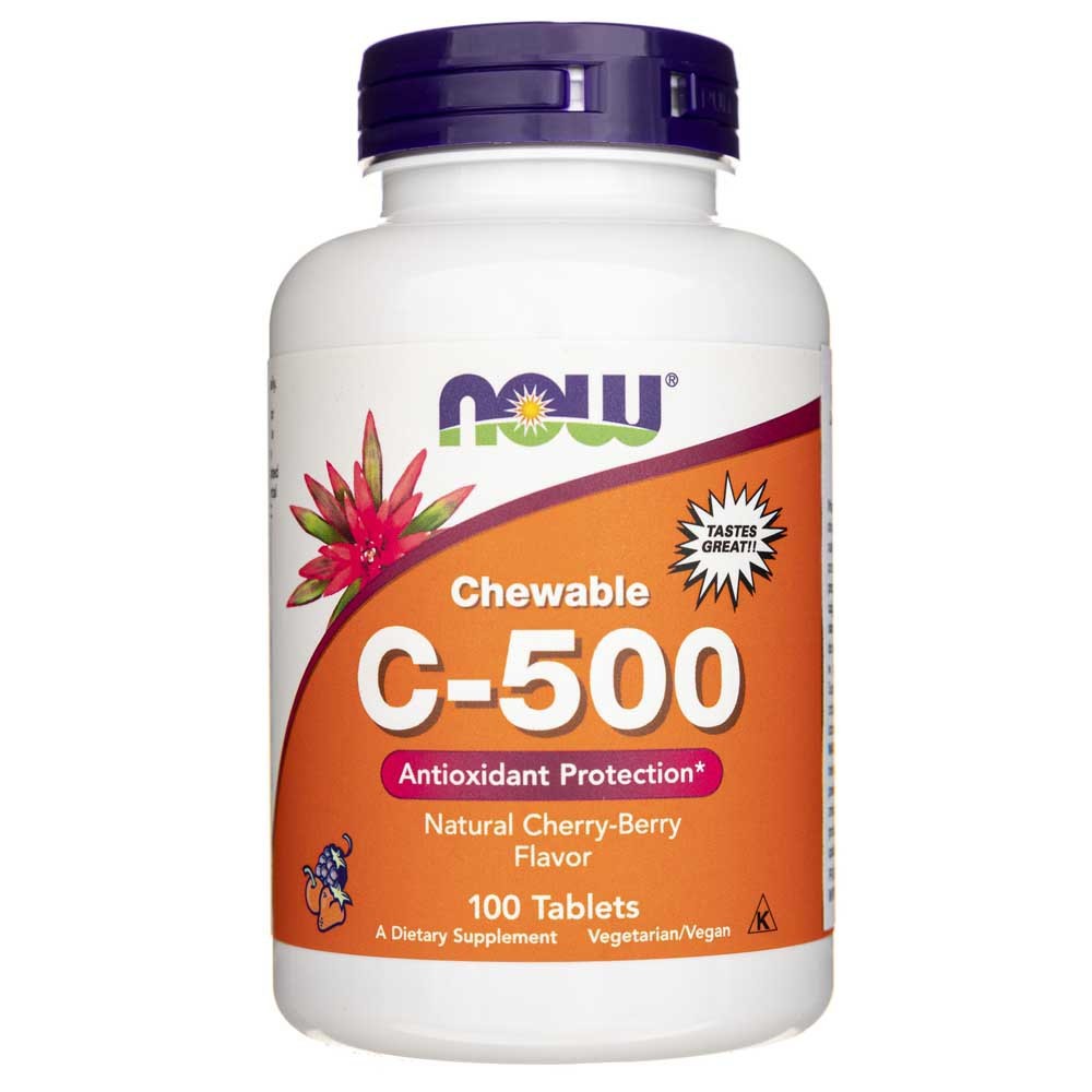 Now Foods Vitamin C-500 Cherry Chewable - 100 tablet