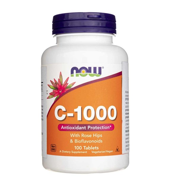 Now Foods Vitamin C-1000 s růžovými šípky a bioflavonoidy - 100 tablet